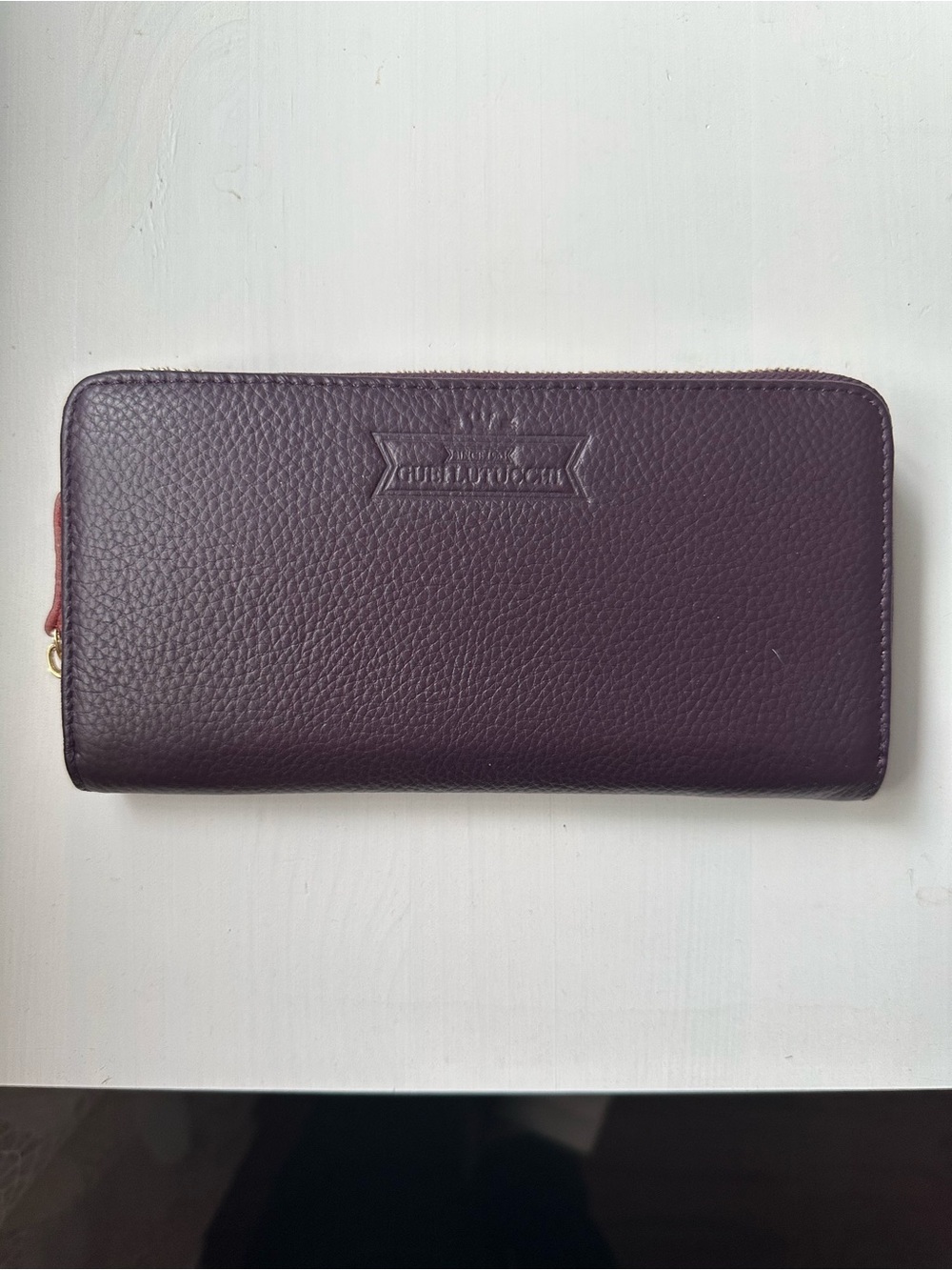 Zip-Around Wallet in Deep Plum Leather